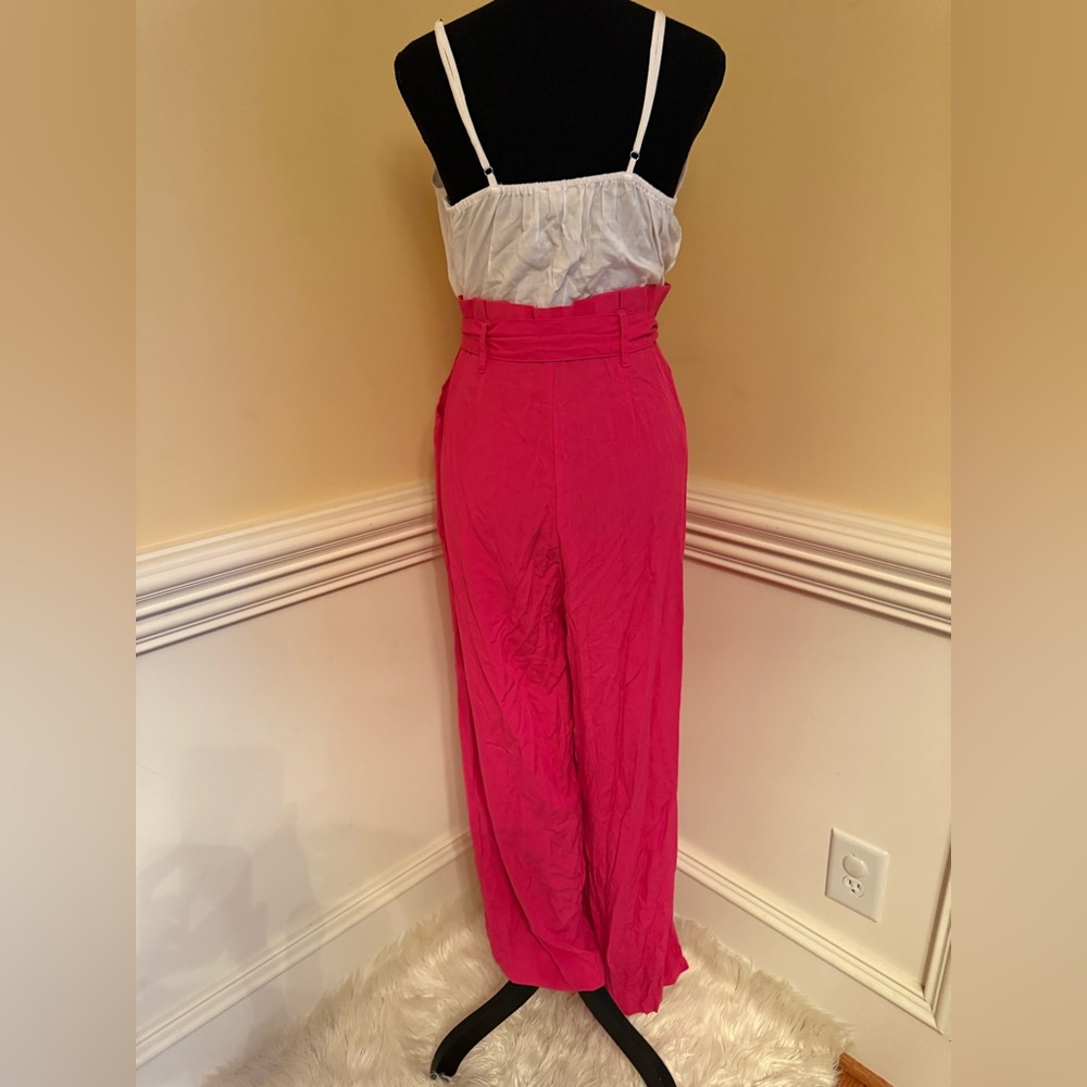 NWT Altar’d State Tori Jumpsuit in pink & white Sz large - Picture 4 of 12